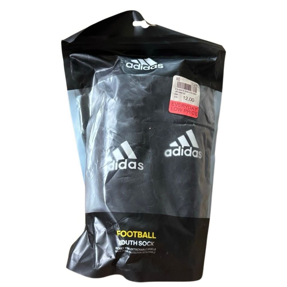 adidas Youth Sock Guard Shin Guards Black White Size Small AH7764 Soccer NIP⁠